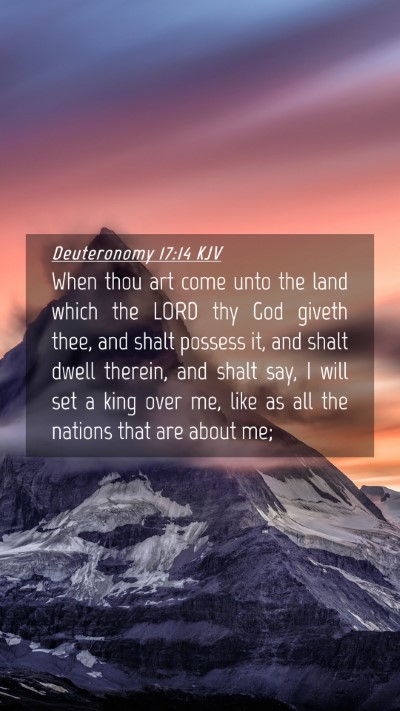 Picture 04 - Deuteronomy 17:14 KJV Mobile Phone Wallpaper - When thou art come unto the land which the LORD - Mobile Bible Verse Wallpaper