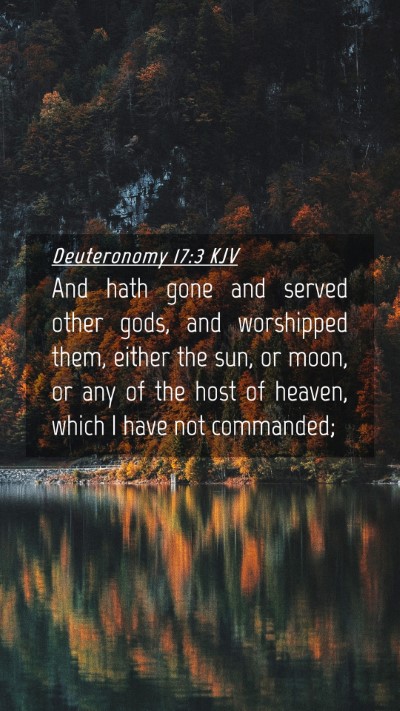 Picture 04 - Deuteronomy 17:3 KJV Mobile Phone Wallpaper - And hath gone and served other gods, and - Mobile Bible Verse Wallpaper