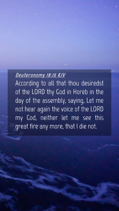 Picture 04 - Deuteronomy 18:16 KJV Mobile Phone Wallpaper - According to all that thou desiredst of the LORD - Mobile Bible Verse Wallpaper