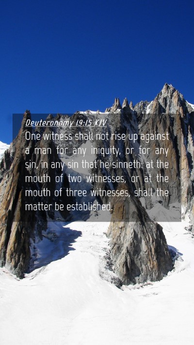 Picture 04 - Deuteronomy 19:15 KJV Mobile Phone Wallpaper - One witness shall not rise up against a man for - Mobile Bible Verse Wallpaper