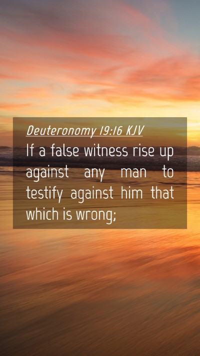 Picture 04 - Deuteronomy 19:16 KJV Mobile Phone Wallpaper - If a false witness rise up against any man to - Mobile Bible Verse Wallpaper