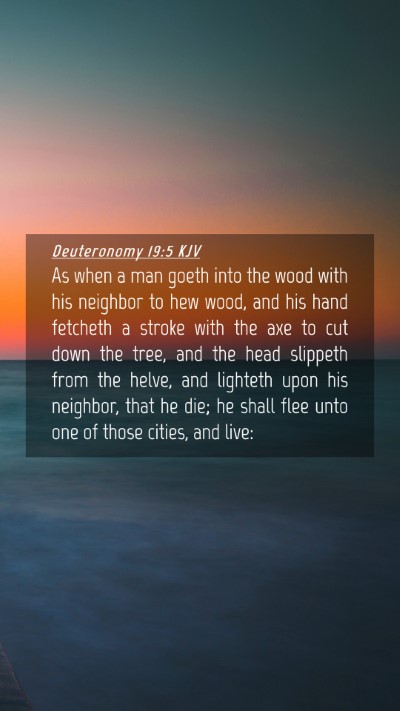 Picture 04 - Deuteronomy 19:5 KJV Mobile Phone Wallpaper - As when a man goeth into the wood with his - Mobile Bible Verse Wallpaper