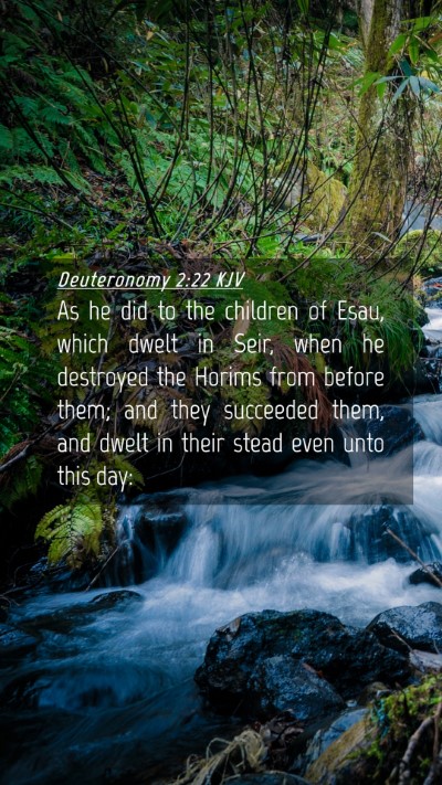 Picture 04 - Deuteronomy 2:22 KJV Mobile Phone Wallpaper - As he did to the children of Esau, which dwelt in - Mobile Bible Verse Wallpaper