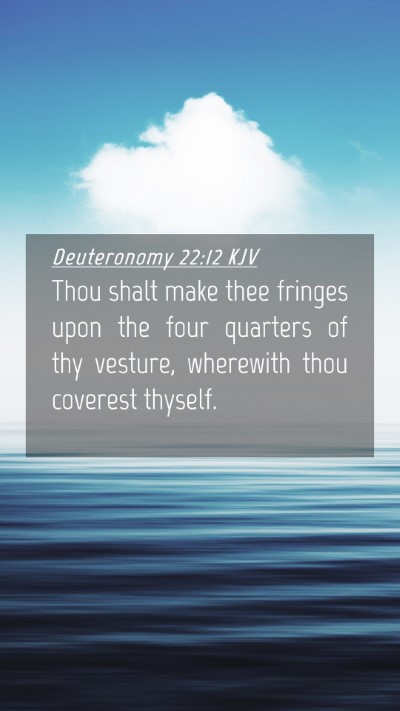 Picture 04 - Deuteronomy 22:12 KJV Mobile Phone Wallpaper - Thou shalt make thee fringes upon the four - Mobile Bible Verse Wallpaper