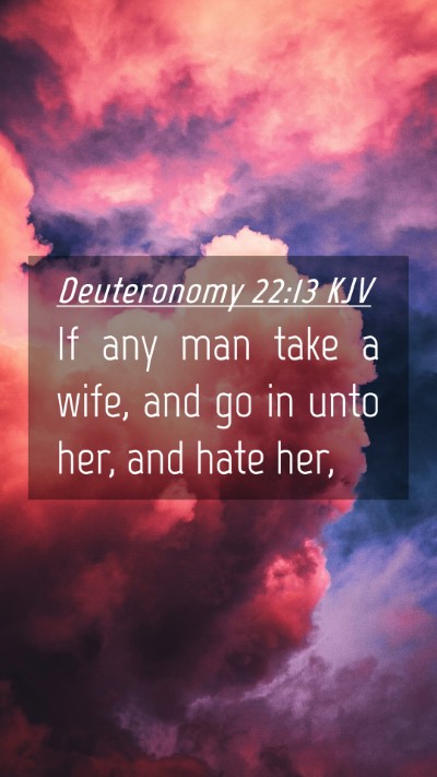 Picture 04 - Deuteronomy 22:13 KJV Mobile Phone Wallpaper - If any man take a wife, and go in unto her, and - Mobile Bible Verse Wallpaper