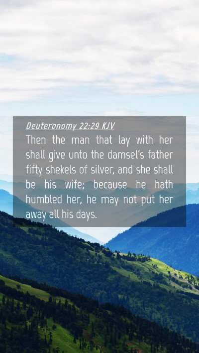 Picture 04 - Deuteronomy 22:29 KJV Mobile Phone Wallpaper - Then the man that lay with her shall give unto - Mobile Bible Verse Wallpaper
