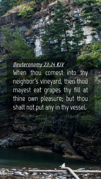 Picture 04 - Deuteronomy 23:24 KJV Mobile Phone Wallpaper - When thou comest into thy neighbor's vineyard, - Mobile Bible Verse Wallpaper