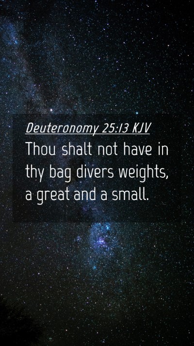 Picture 04 - Deuteronomy 25:13 KJV Mobile Phone Wallpaper - Thou shalt not have in thy bag divers weights, a - Mobile Bible Verse Wallpaper