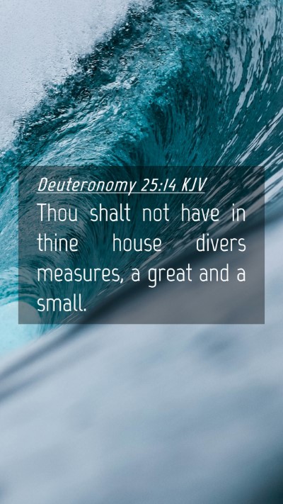 Picture 04 - Deuteronomy 25:14 KJV Mobile Phone Wallpaper - Thou shalt not have in thine house divers - Mobile Bible Verse Wallpaper