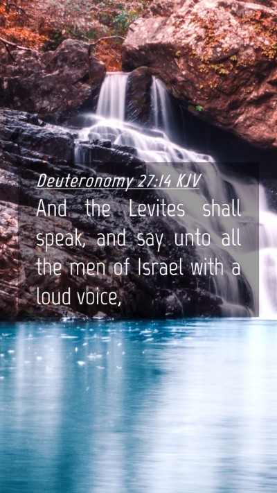 Picture 04 - Deuteronomy 27:14 KJV Mobile Phone Wallpaper - And the Levites shall speak, and say unto all the - Mobile Bible Verse Wallpaper