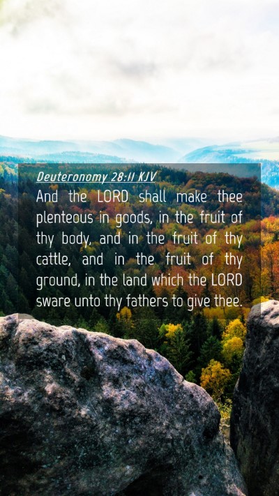 Picture 04 - Deuteronomy 28:11 KJV Mobile Phone Wallpaper - And the LORD shall make thee plenteous in goods, - Mobile Bible Verse Wallpaper