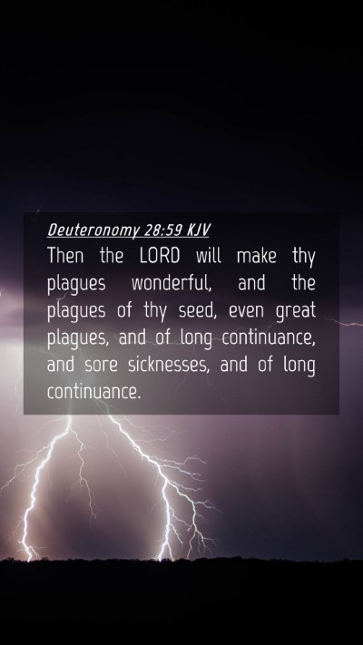Picture 04 - Deuteronomy 28:59 KJV Mobile Phone Wallpaper - Then the LORD will make thy plagues wonderful, - Mobile Bible Verse Wallpaper
