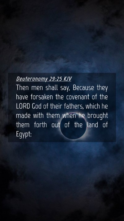 Picture 04 - Deuteronomy 29:25 KJV Mobile Phone Wallpaper - Then men shall say, Because they have forsaken - Mobile Bible Verse Wallpaper