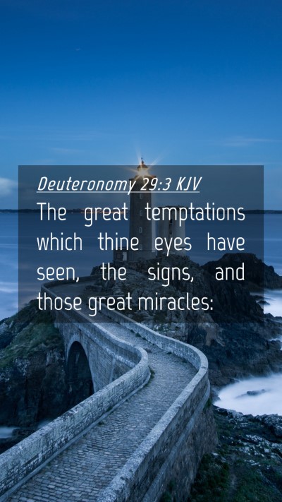 Picture 04 - Deuteronomy 29:3 KJV Mobile Phone Wallpaper - The great temptations which thine eyes have seen, - Mobile Bible Verse Wallpaper