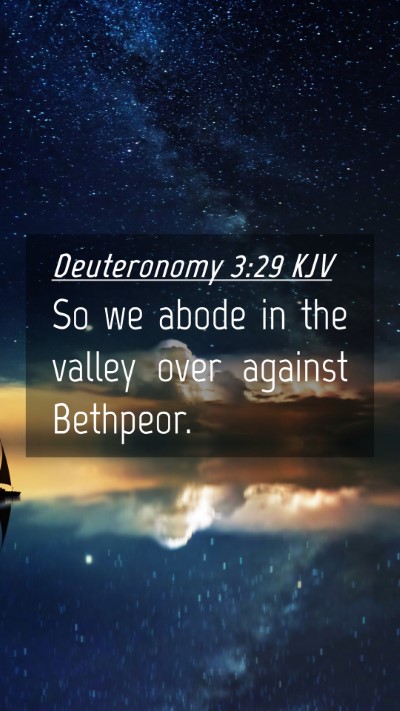 Picture 04 - Deuteronomy 3:29 KJV Mobile Phone Wallpaper - So we abode in the valley over against - Mobile Bible Verse Wallpaper