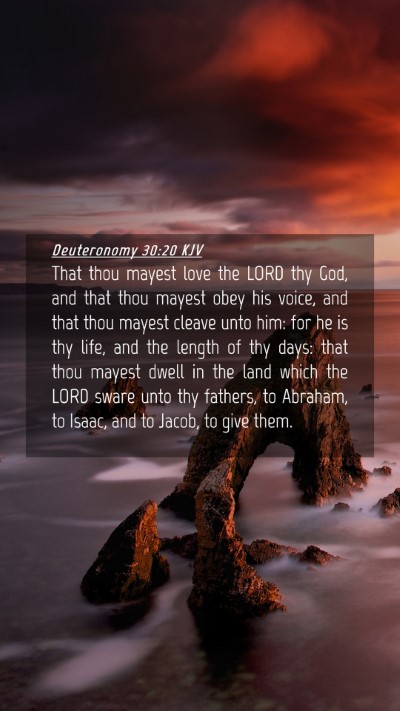 Picture 04 - Deuteronomy 30:20 KJV Mobile Phone Wallpaper - That thou mayest love the LORD thy God, and that - Mobile Bible Verse Wallpaper