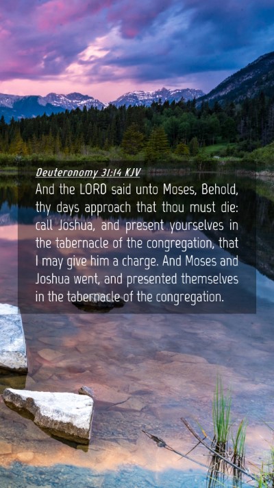 Picture 04 - Deuteronomy 31:14 KJV Mobile Phone Wallpaper - And the LORD said unto Moses, Behold, thy days - Mobile Bible Verse Wallpaper