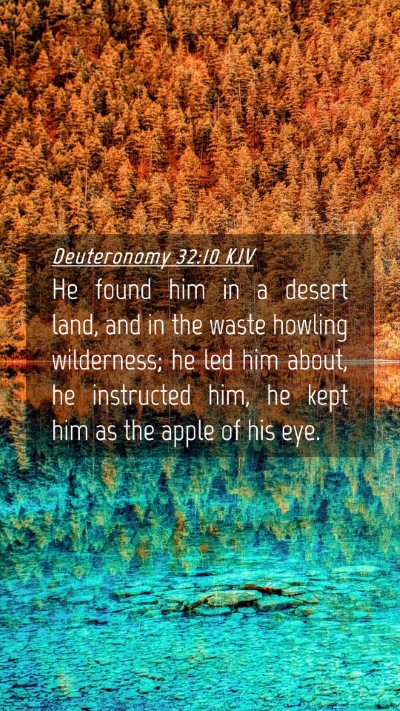 Picture 04 - Deuteronomy 32:10 KJV Mobile Phone Wallpaper - He found him in a desert land, and in the waste - Mobile Bible Verse Wallpaper