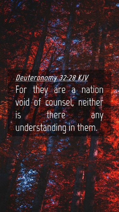 Picture 04 - Deuteronomy 32:28 KJV Mobile Phone Wallpaper - For they are a nation void of counsel, neither is - Mobile Bible Verse Wallpaper