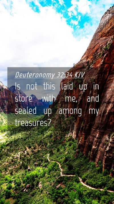 Picture 04 - Deuteronomy 32:34 KJV Mobile Phone Wallpaper - Is not this laid up in store with me, and sealed - Mobile Bible Verse Wallpaper