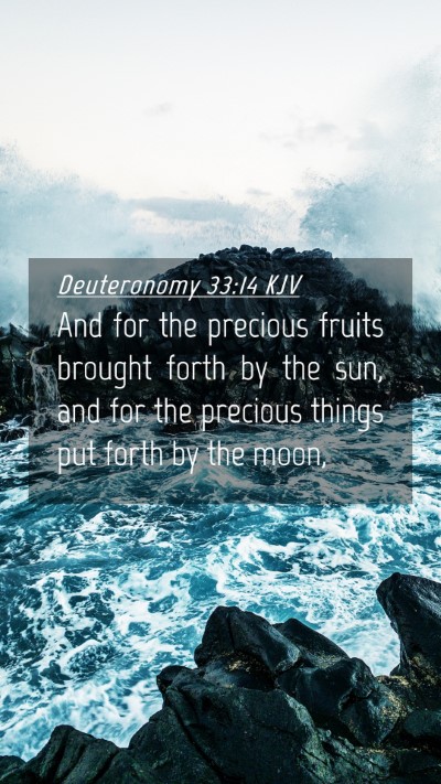 Picture 04 - Deuteronomy 33:14 KJV Mobile Phone Wallpaper - And for the precious fruits brought forth by the - Mobile Bible Verse Wallpaper