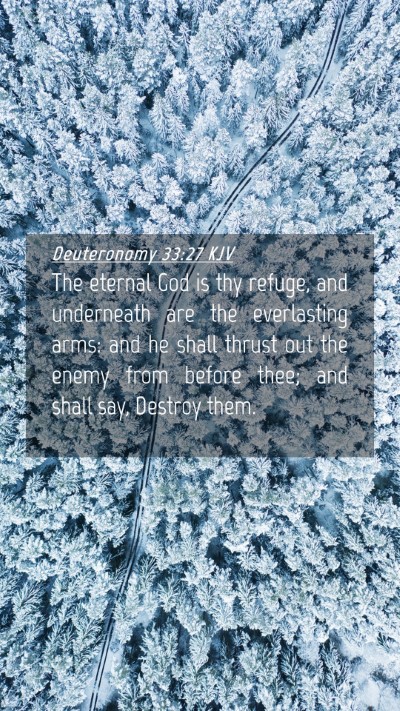 Picture 04 - Deuteronomy 33:27 KJV Mobile Phone Wallpaper - The eternal God is thy refuge, and underneath are - Mobile Bible Verse Wallpaper