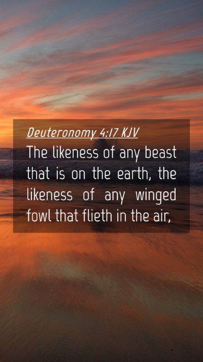 Picture 04 - Deuteronomy 4:17 KJV Mobile Phone Wallpaper - The likeness of any beast that is on the earth, - Mobile Bible Verse Wallpaper