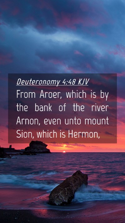 Picture 04 - Deuteronomy 4:48 KJV Mobile Phone Wallpaper - From Aroer, which is by the bank of the river - Mobile Bible Verse Wallpaper