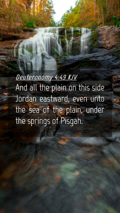 Picture 04 - Deuteronomy 4:49 KJV Mobile Phone Wallpaper - And all the plain on this side Jordan eastward, - Mobile Bible Verse Wallpaper