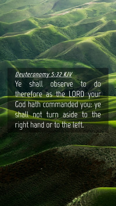 Picture 04 - Deuteronomy 5:32 KJV Mobile Phone Wallpaper - Ye shall observe to do therefore as the LORD your - Mobile Bible Verse Wallpaper