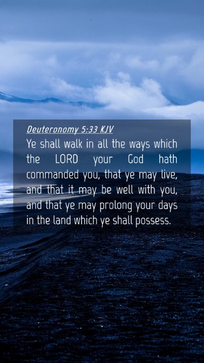 Picture 04 - Deuteronomy 5:33 KJV Mobile Phone Wallpaper - Ye shall walk in all the ways which the LORD your - Mobile Bible Verse Wallpaper