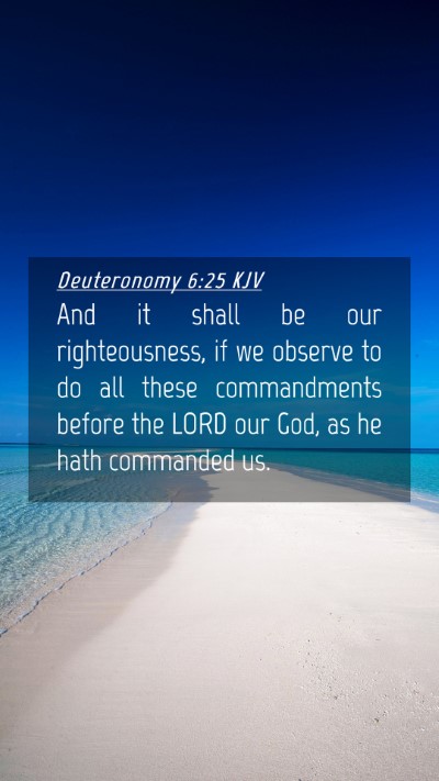 Picture 04 - Deuteronomy 6:25 KJV Mobile Phone Wallpaper - And it shall be our righteousness, if we observe - Mobile Bible Verse Wallpaper