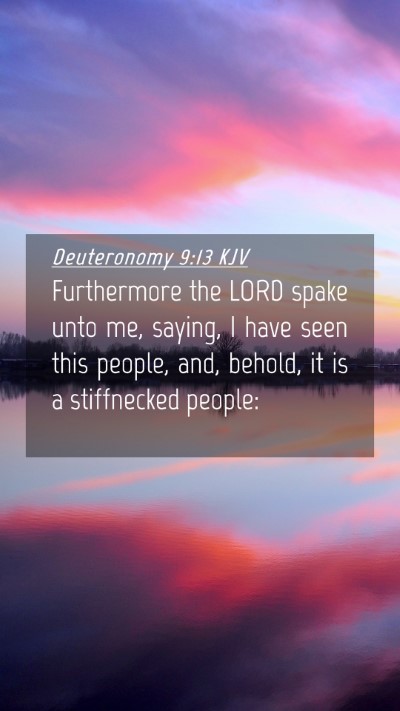 Picture 04 - Deuteronomy 9:13 KJV Mobile Phone Wallpaper - Furthermore the LORD spake unto me, saying, I - Mobile Bible Verse Wallpaper