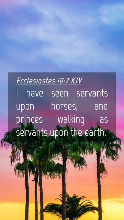 Picture 04 - Ecclesiastes 10:7 KJV Mobile Phone Wallpaper - I have seen servants upon horses, and princes - Mobile Bible Verse Wallpaper