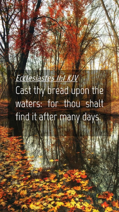 Picture 04 - Ecclesiastes 11:1 KJV Mobile Phone Wallpaper - Cast thy bread upon the waters: for thou shalt - Mobile Bible Verse Wallpaper