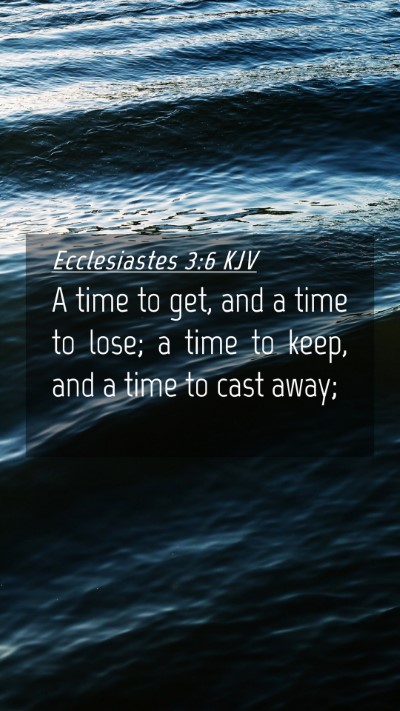Picture 04 - Ecclesiastes 3:6 KJV Mobile Phone Wallpaper - A time to get, and a time to lose; a time to - Mobile Bible Verse Wallpaper