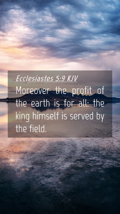 Picture 04 - Ecclesiastes 5:9 KJV Mobile Phone Wallpaper - Moreover the profit of the earth is for all: the - Mobile Bible Verse Wallpaper