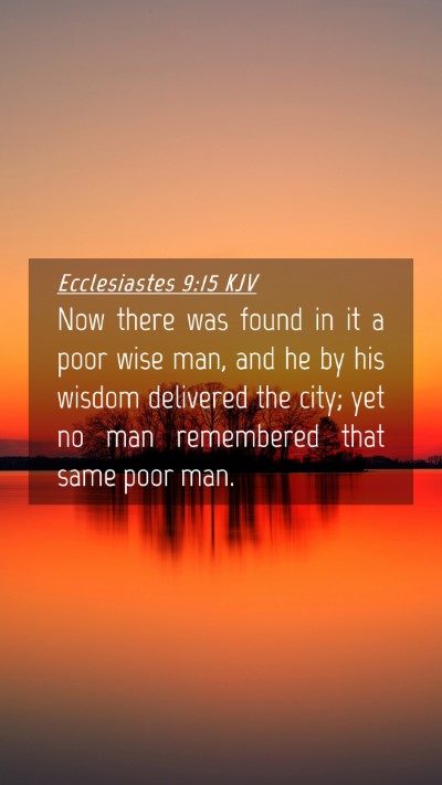 Picture 04 - Ecclesiastes 9:15 KJV Mobile Phone Wallpaper - Now there was found in it a poor wise man, and he - Mobile Bible Verse Wallpaper