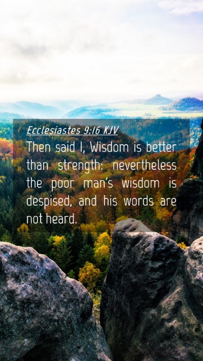 Picture 04 - Ecclesiastes 9:16 KJV Mobile Phone Wallpaper - Then said I, Wisdom is better than strength: - Mobile Bible Verse Wallpaper