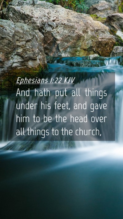 Picture 04 - Ephesians 1:22 KJV Mobile Phone Wallpaper - And hath put all things under his feet, and gave - Mobile Bible Verse Wallpaper