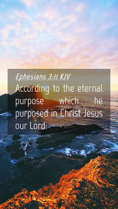 Picture 04 - Ephesians 3:11 KJV Mobile Phone Wallpaper - According to the eternal purpose which he - Mobile Bible Verse Wallpaper