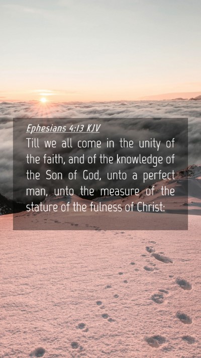 Picture 04 - Ephesians 4:13 KJV Mobile Phone Wallpaper - Till we all come in the unity of the faith, and - Mobile Bible Verse Wallpaper