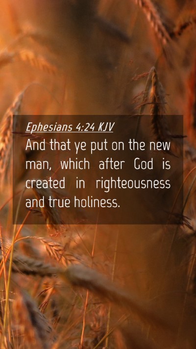 Picture 04 - Ephesians 4:24 KJV Mobile Phone Wallpaper - And that ye put on the new man, which after God - Mobile Bible Verse Wallpaper