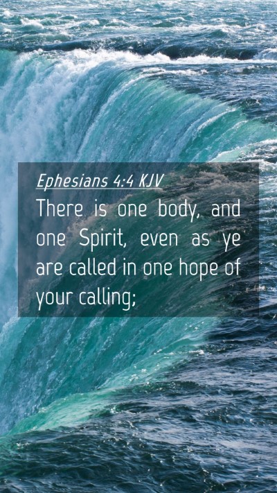 Picture 04 - Ephesians 4:4 KJV Mobile Phone Wallpaper - There is one body, and one Spirit, even as ye are - Mobile Bible Verse Wallpaper