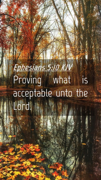 Picture 04 - Ephesians 5:10 KJV Mobile Phone Wallpaper - Proving what is acceptable unto the - Mobile Bible Verse Wallpaper
