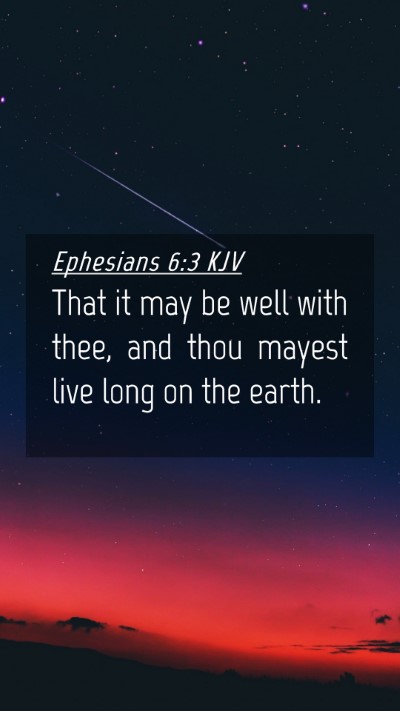 Picture 04 - Ephesians 6:3 KJV Mobile Phone Wallpaper - That it may be well with thee, and thou mayest - Mobile Bible Verse Wallpaper