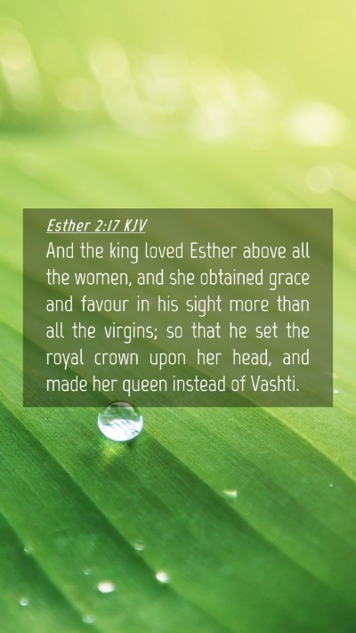Picture 04 - Esther 2:17 KJV Mobile Phone Wallpaper - And the king loved Esther above all the women, - Mobile Bible Verse Wallpaper