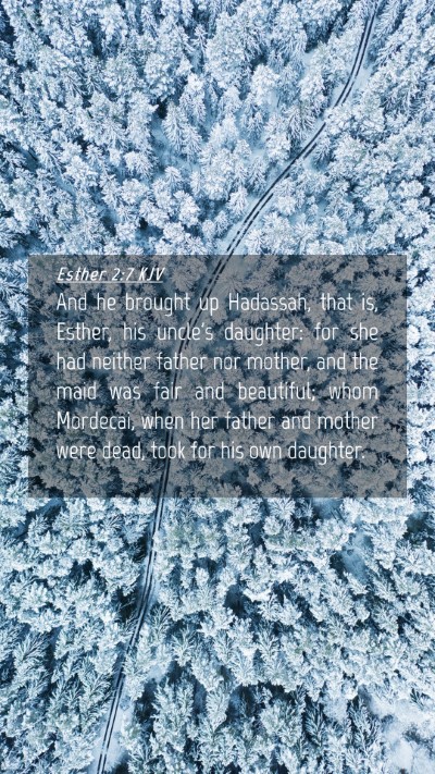 Picture 04 - Esther 2:7 KJV Mobile Phone Wallpaper - And he brought up Hadassah, that is, Esther, his - Mobile Bible Verse Wallpaper