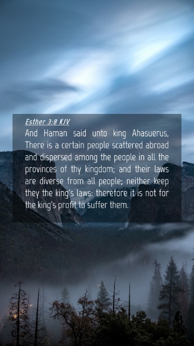 Picture 04 - Esther 3:8 KJV Mobile Phone Wallpaper - And Haman said unto king Ahasuerus, There is a - Mobile Bible Verse Wallpaper