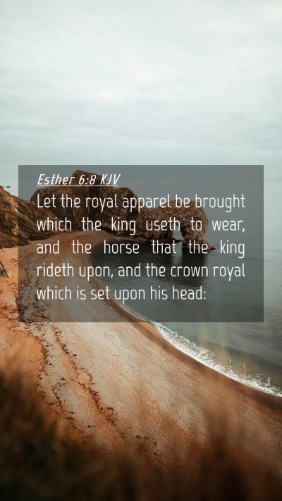Picture 04 - Esther 6:8 KJV Mobile Phone Wallpaper - Let the royal apparel be brought which the king - Mobile Bible Verse Wallpaper
